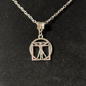 Da Vinci Vitruvian Man Necklace